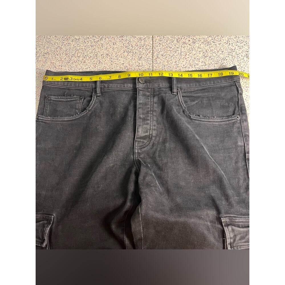 Purple Brand Men’s Cargo Pocket Jean Style P004 Black Denim Straight Leg Size 38 - Picture 7 of 9